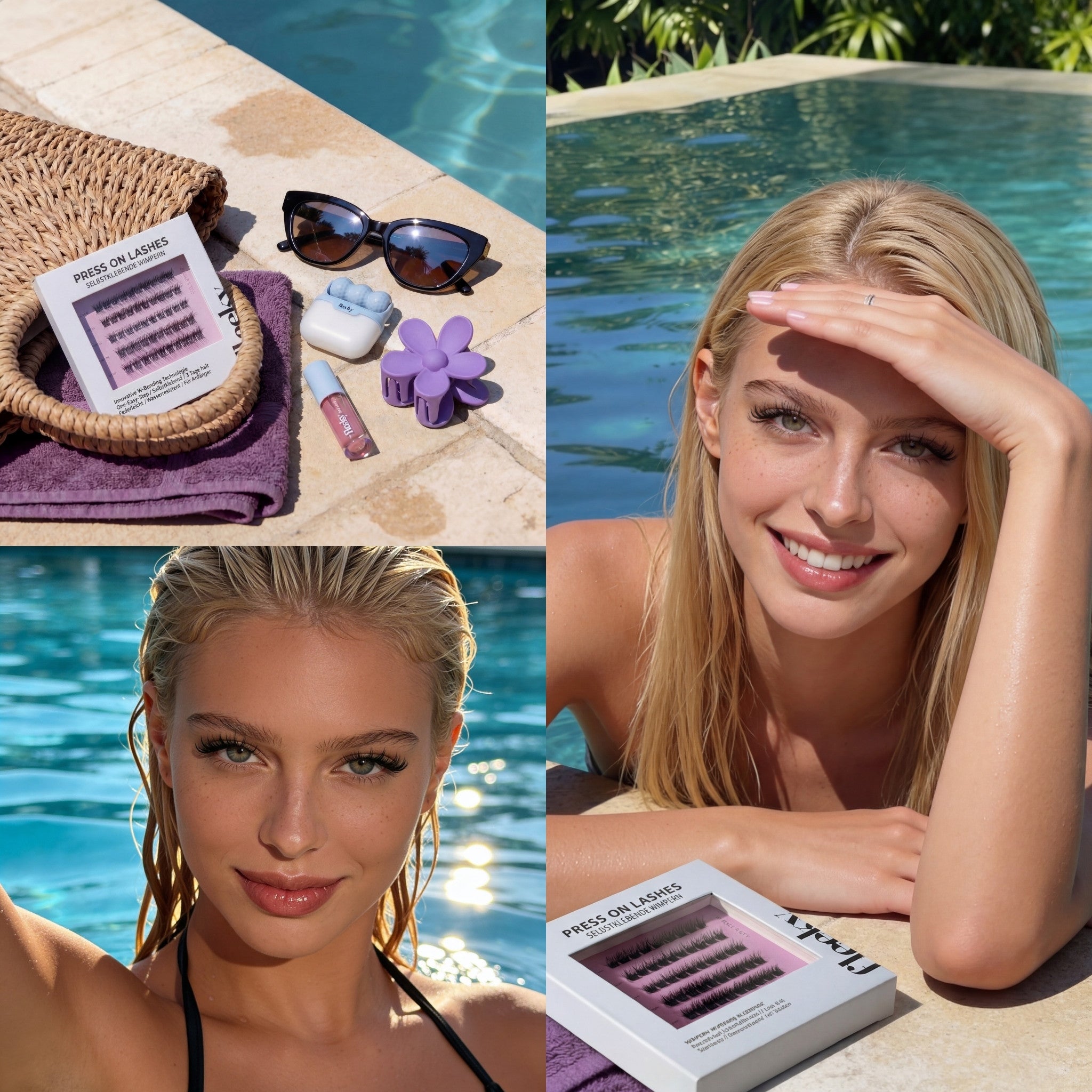 Press On Lashes - Pool Party